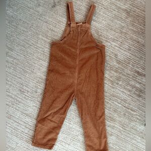 Little Co kids corduroy overalls brown tan size 5